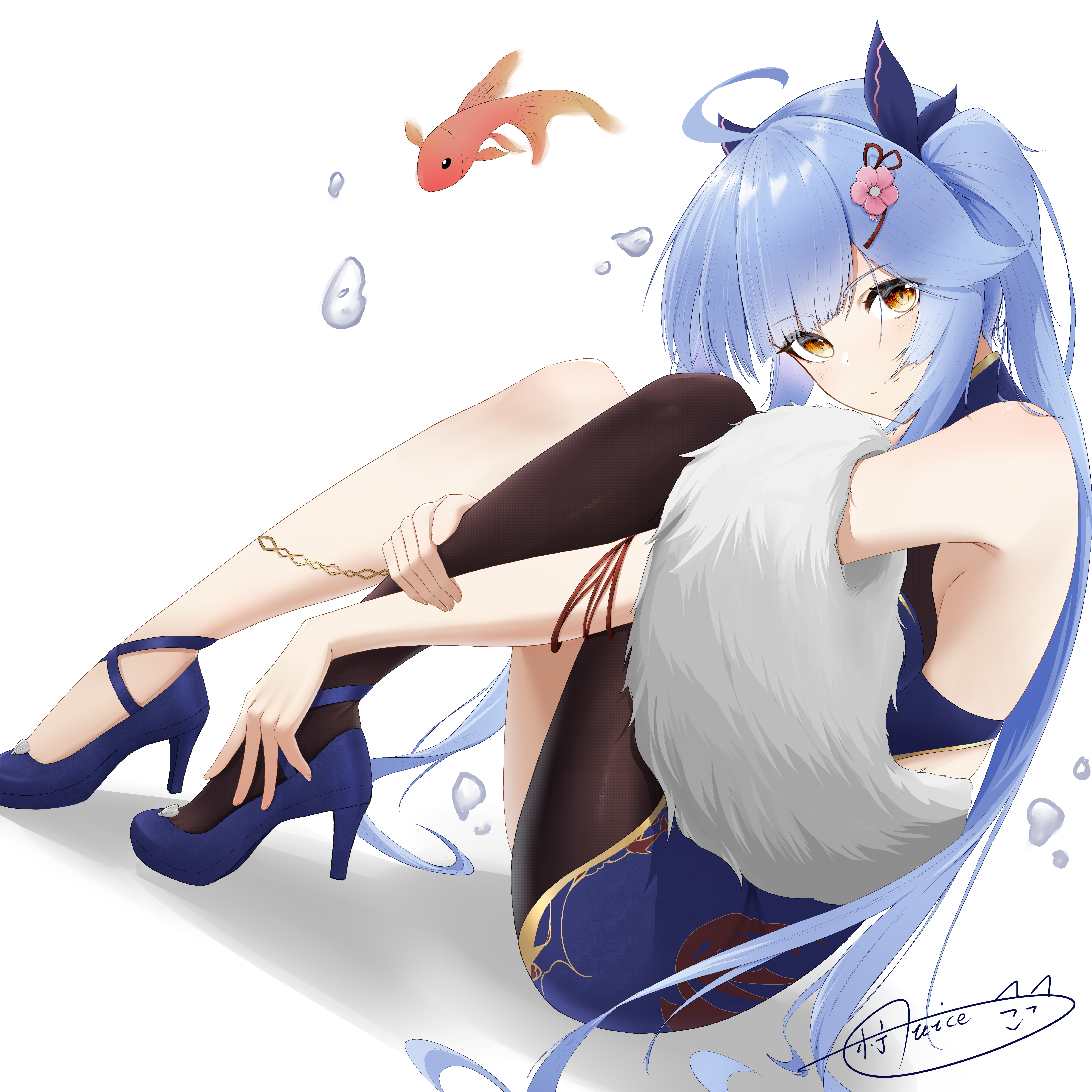 锦鲤姬贺图