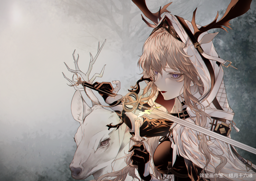 烛骑士图片插画壁纸画作
