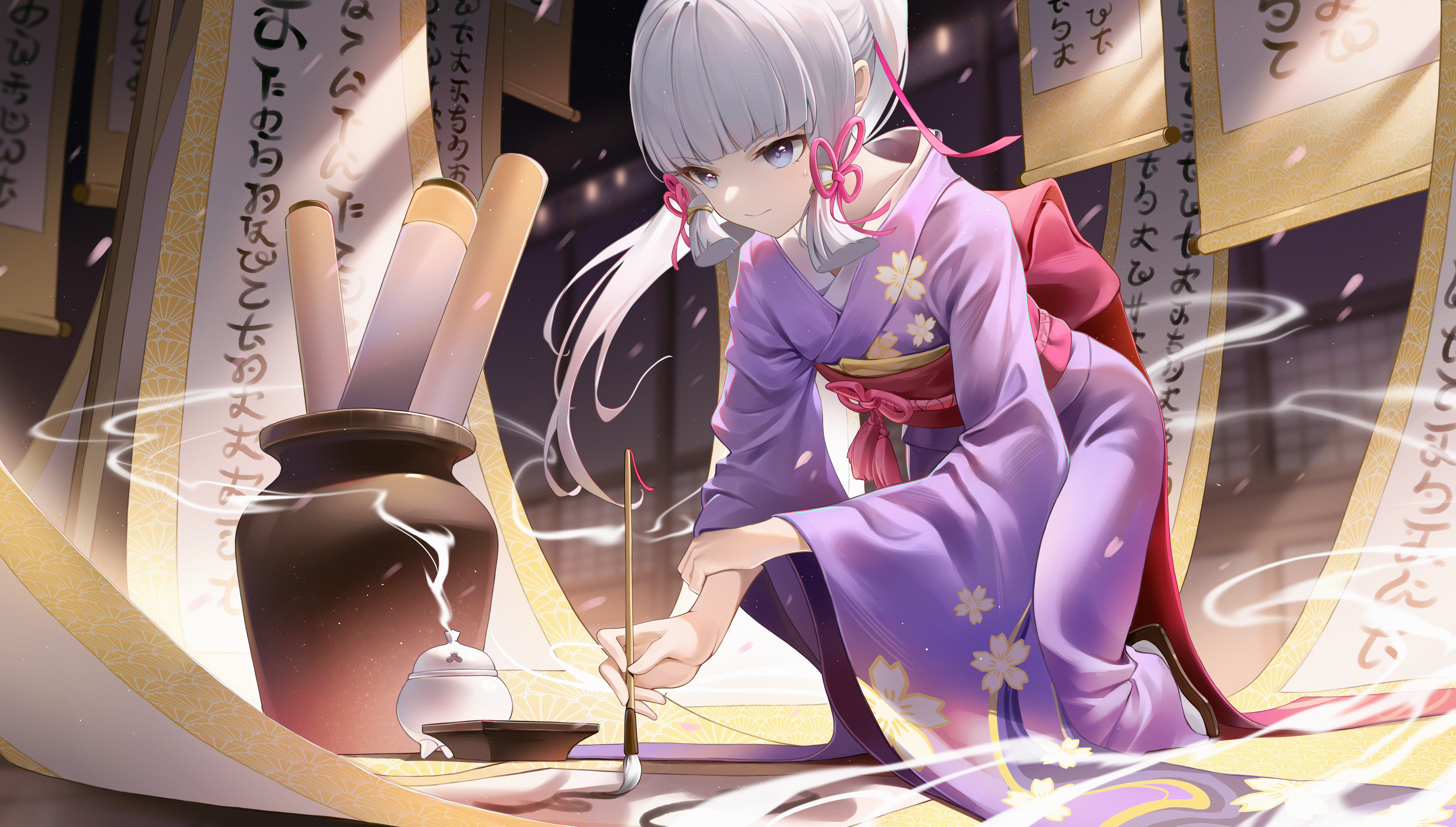 神里绫华  书法