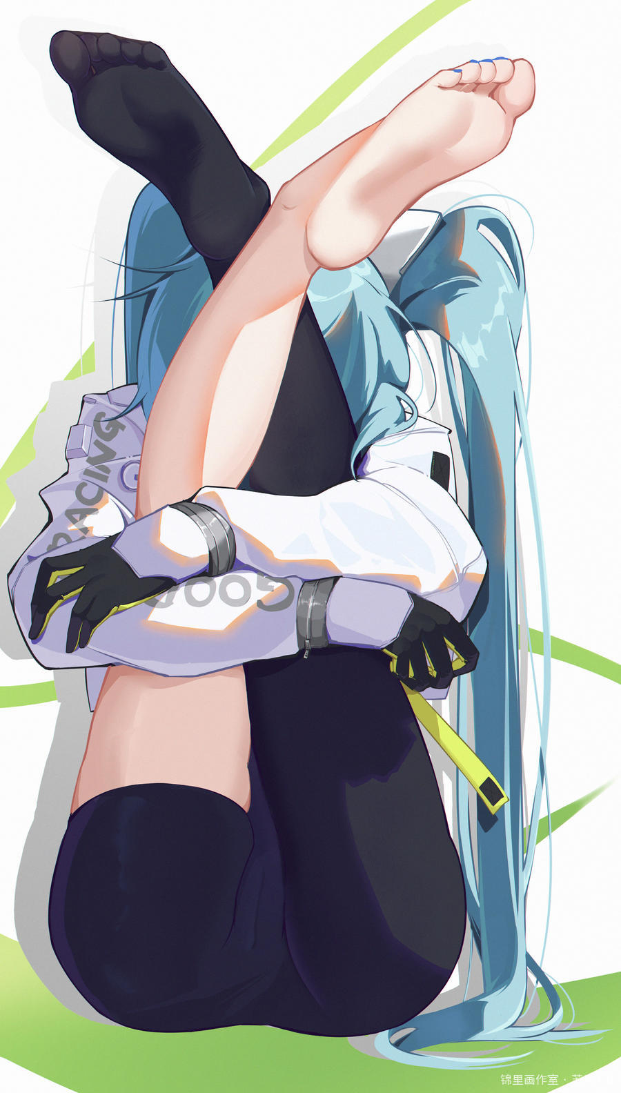 赛车初音图片插画壁纸画作