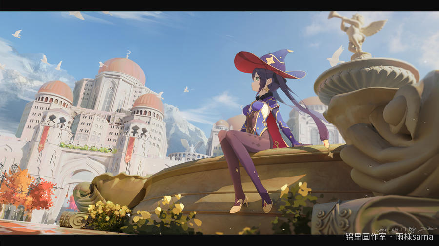 一只流落街头的莫娜图片插画壁纸画作