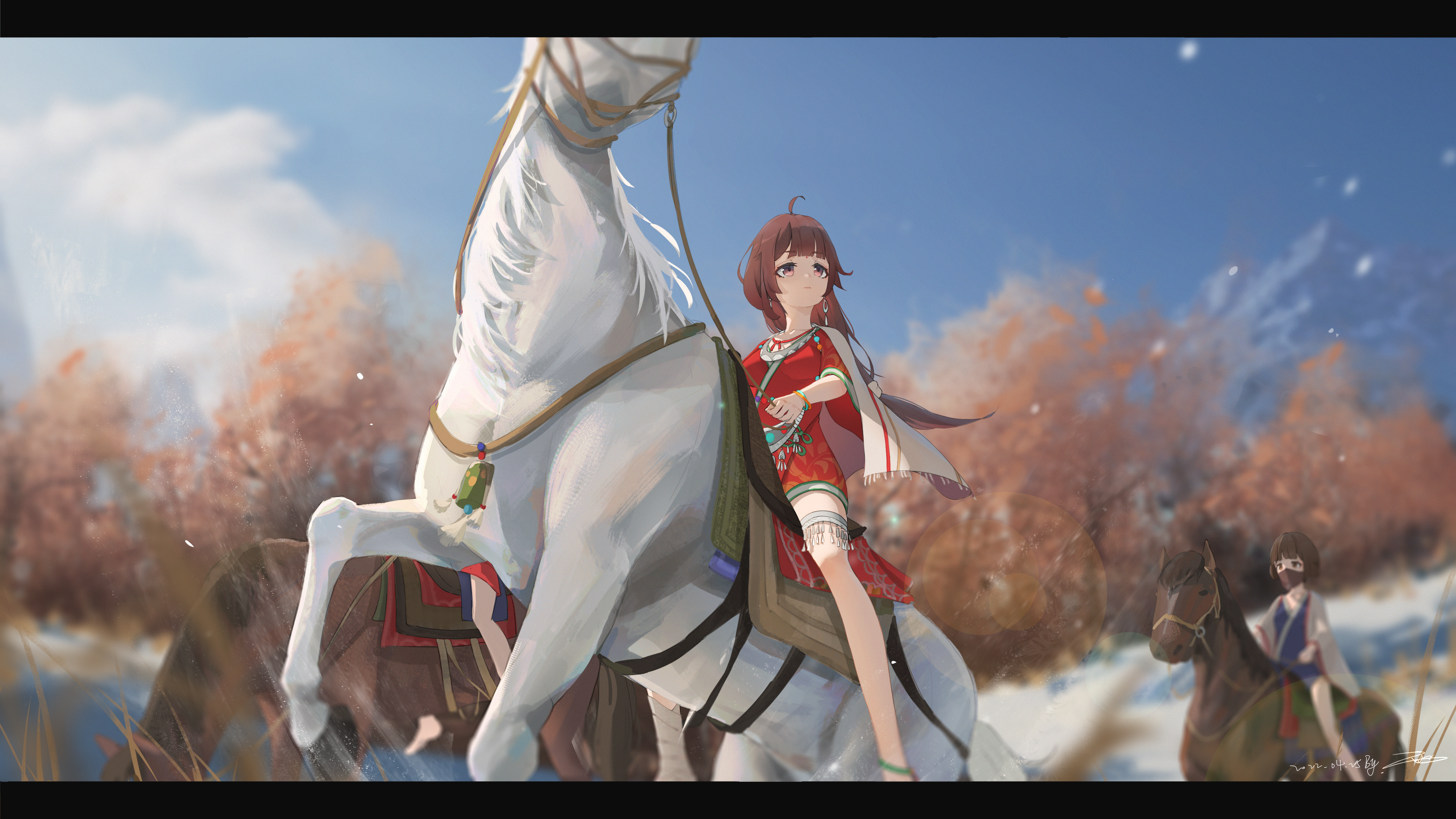 雪中红叶