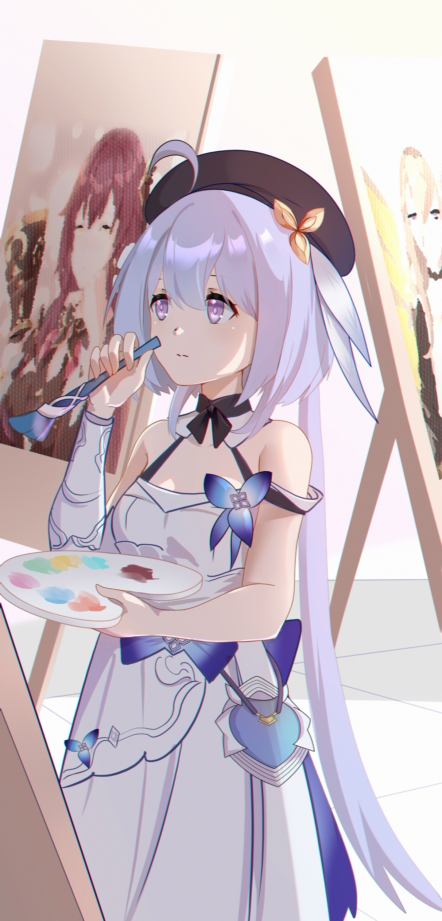 在画画