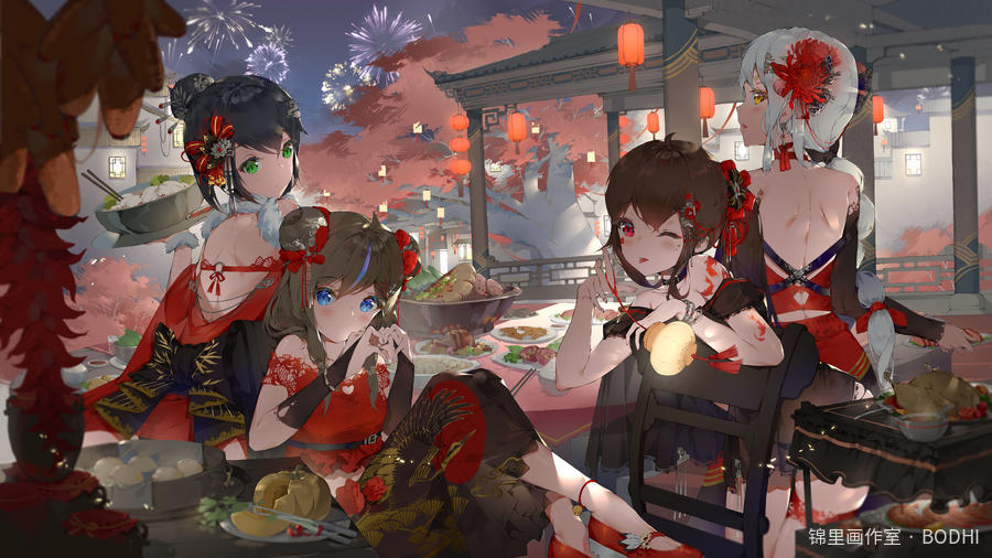 但愿人长久图片插画壁纸画作
