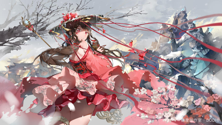 何处惹尘埃图片插画壁纸画作