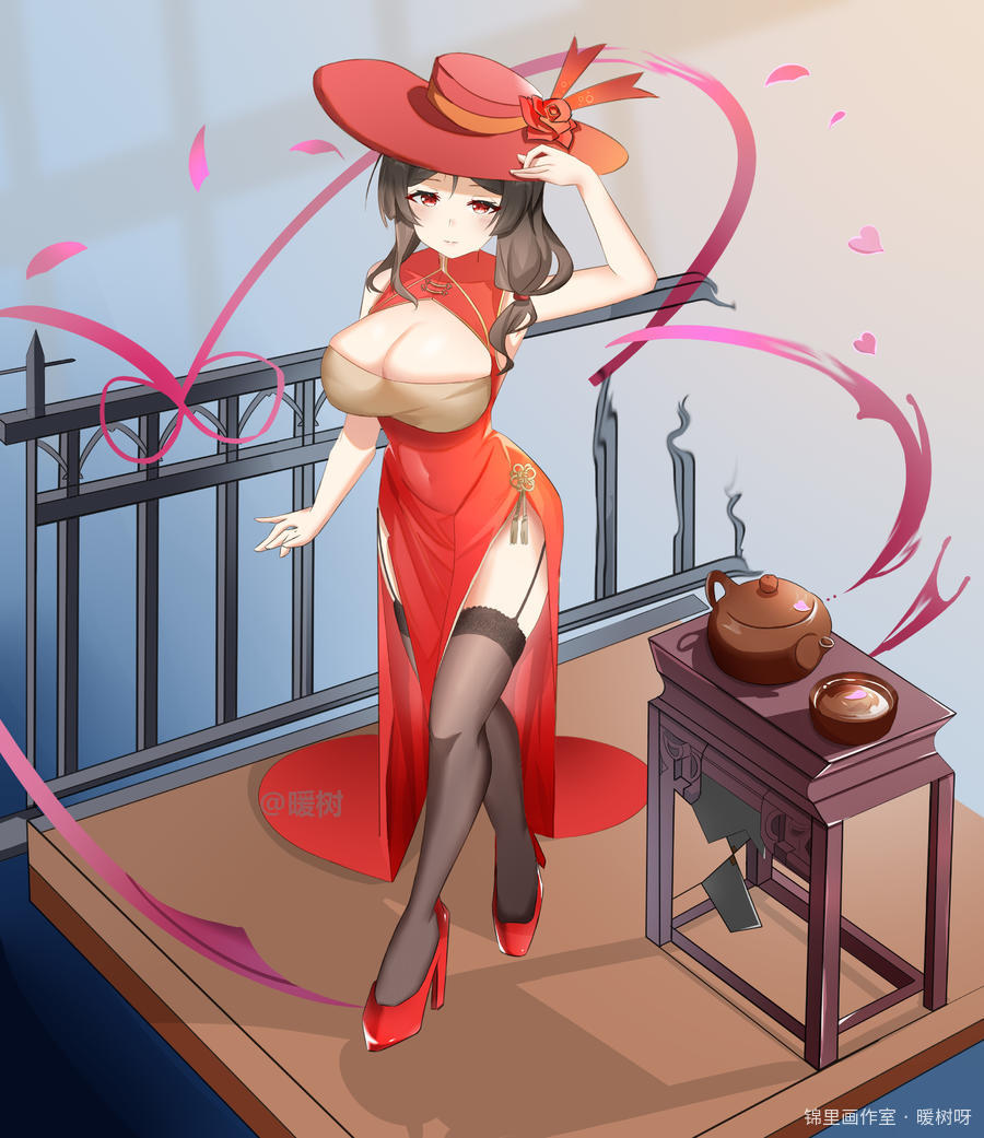旗袍姐姐图片插画壁纸画作