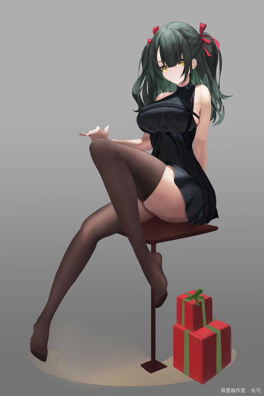 圣诞节给女朋友画的！图片插画壁纸画作