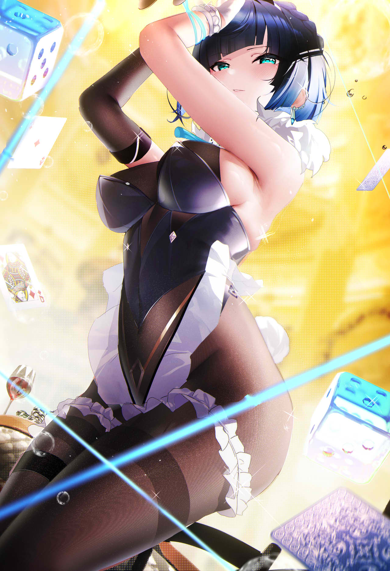 夜兰 打工畫面