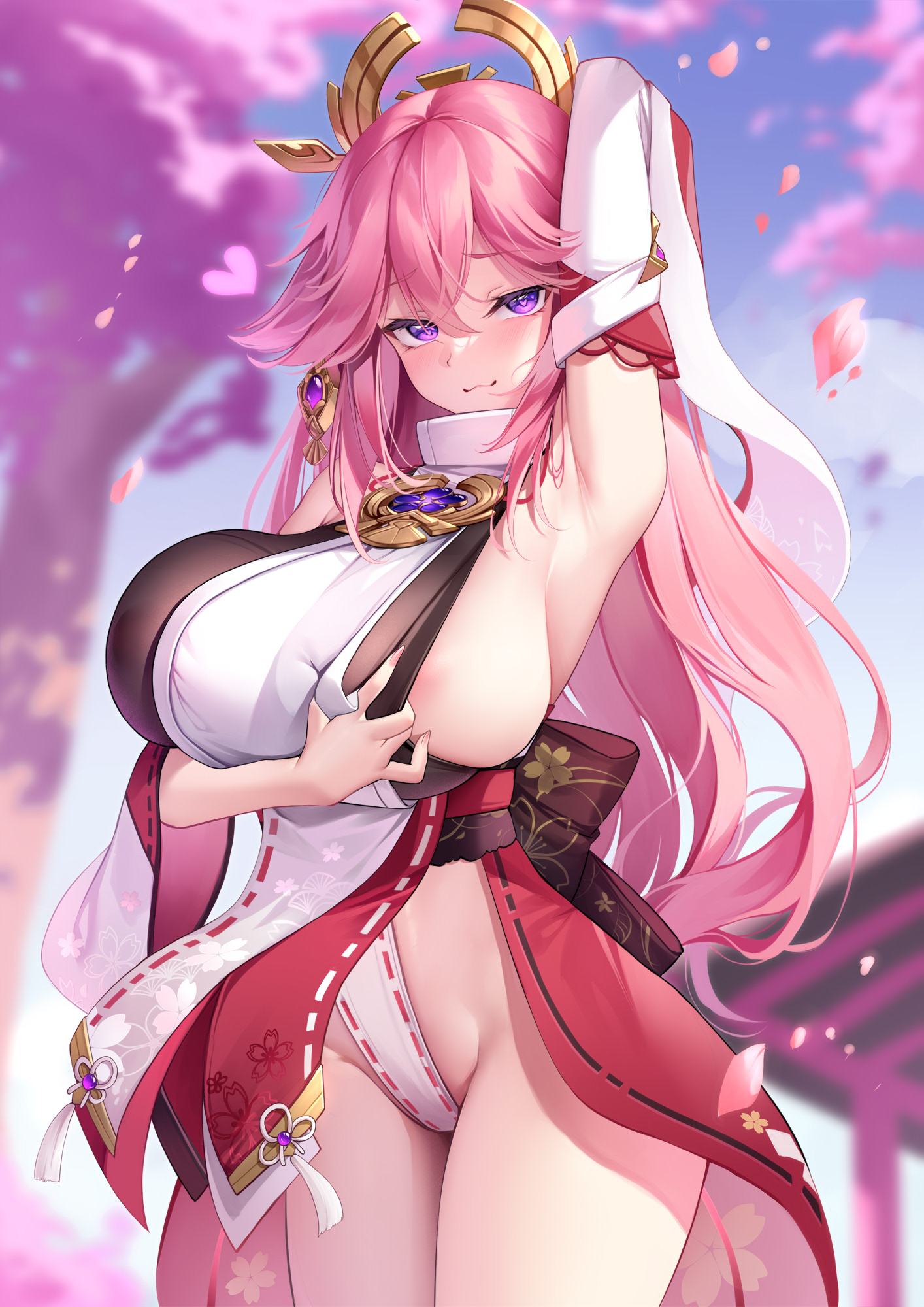 现代露腋巫女