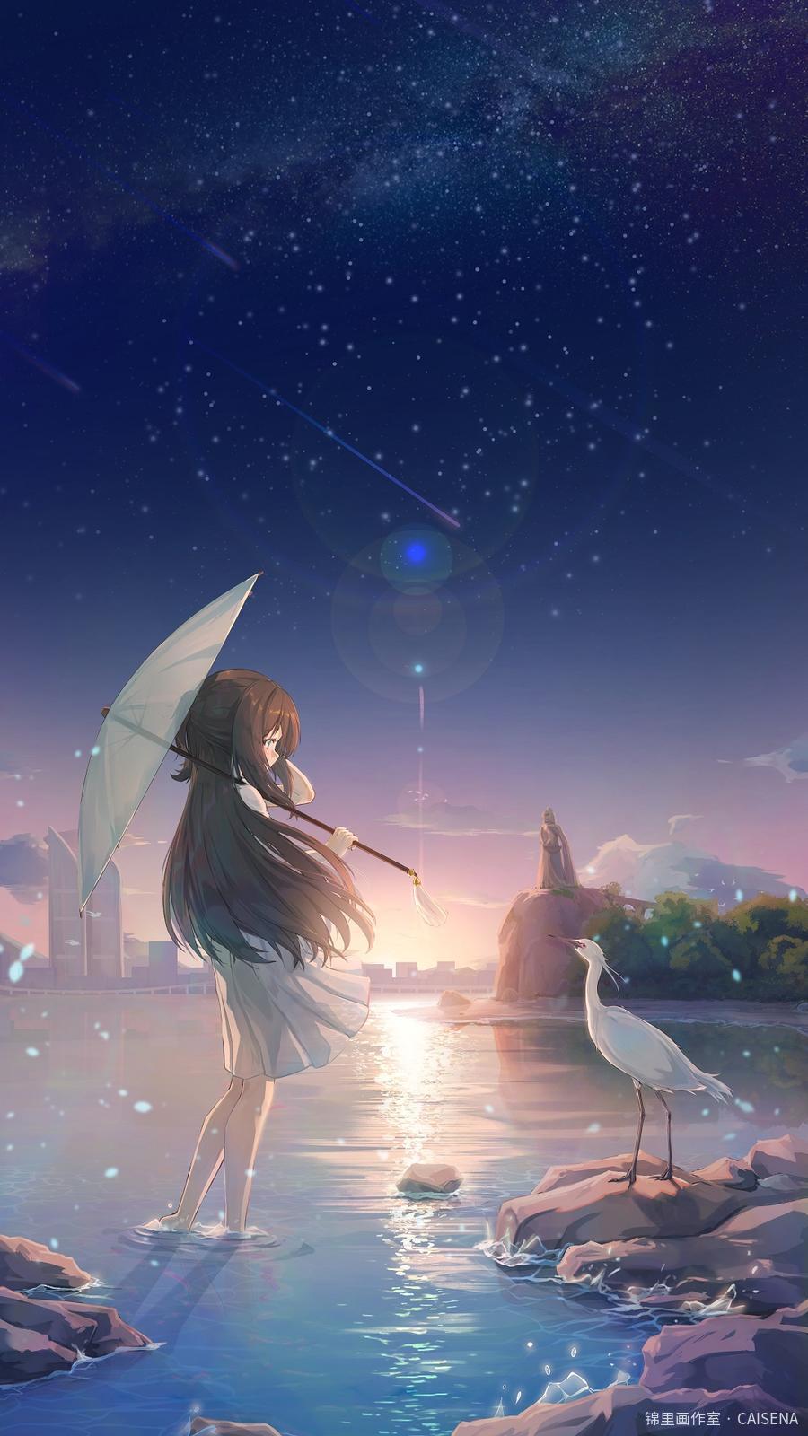 鼓浪屿的旭日图片插画壁纸画作