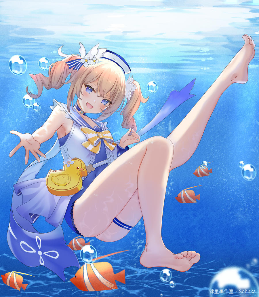 画了芭芭拉捏图片插画壁纸画作