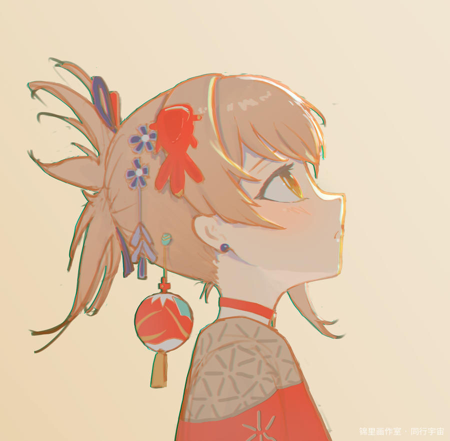 宵宫图片插画壁纸画作