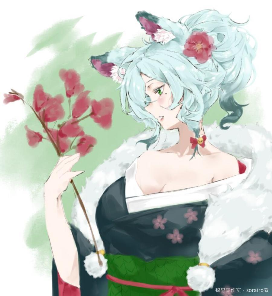 和服姐姐图片插画壁纸画作