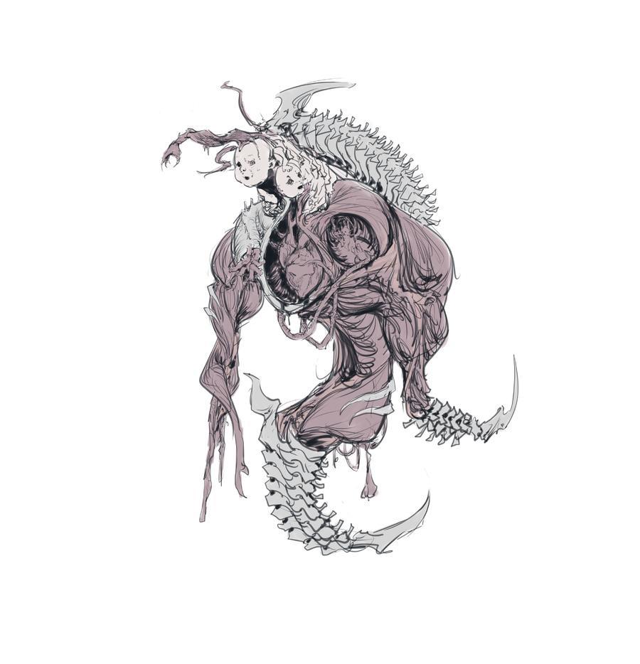 婴儿怪捏图片插画壁纸画作