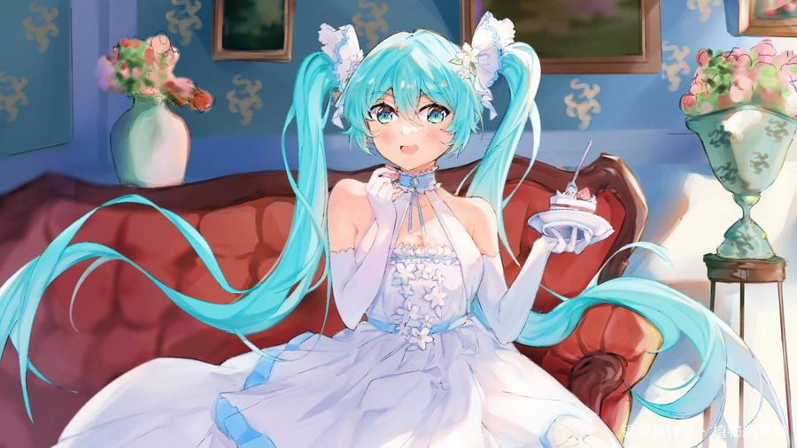 miku的生贺图片插画壁纸画作