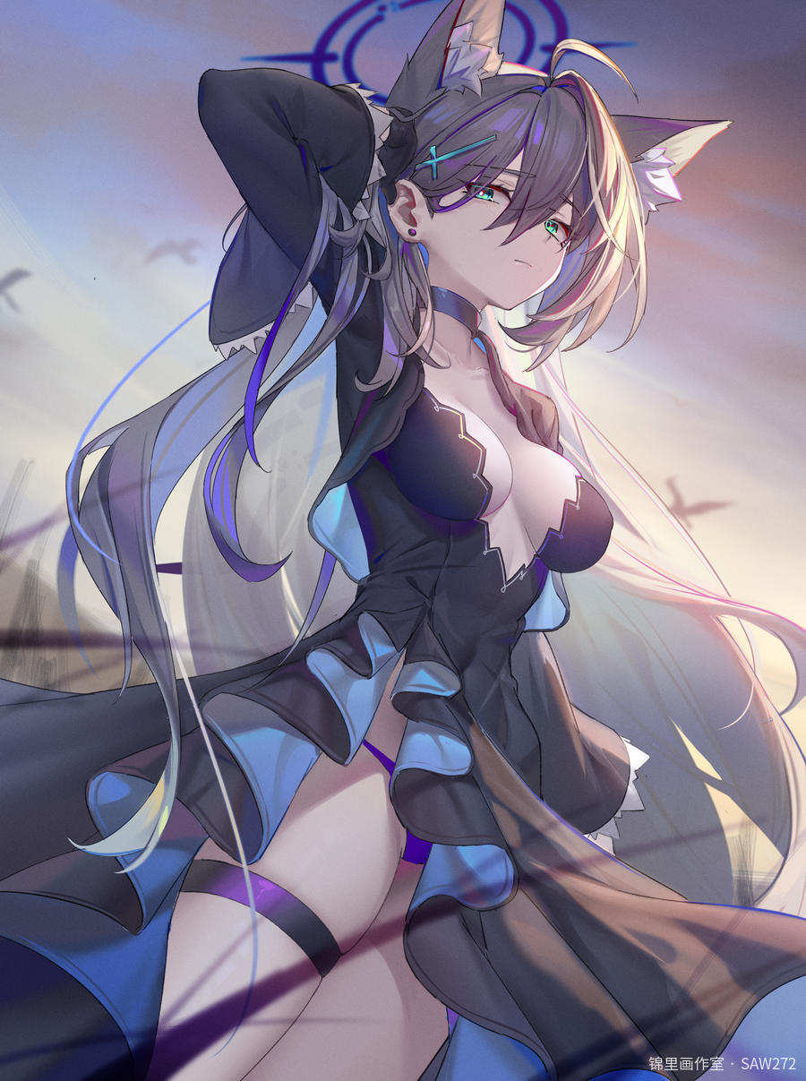 碧蓝档案 砂狼黑子图片插画壁纸画作