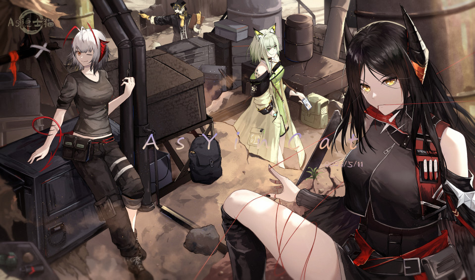 明日方舟—伊内丝、W、凯尔希、老鲤（小）