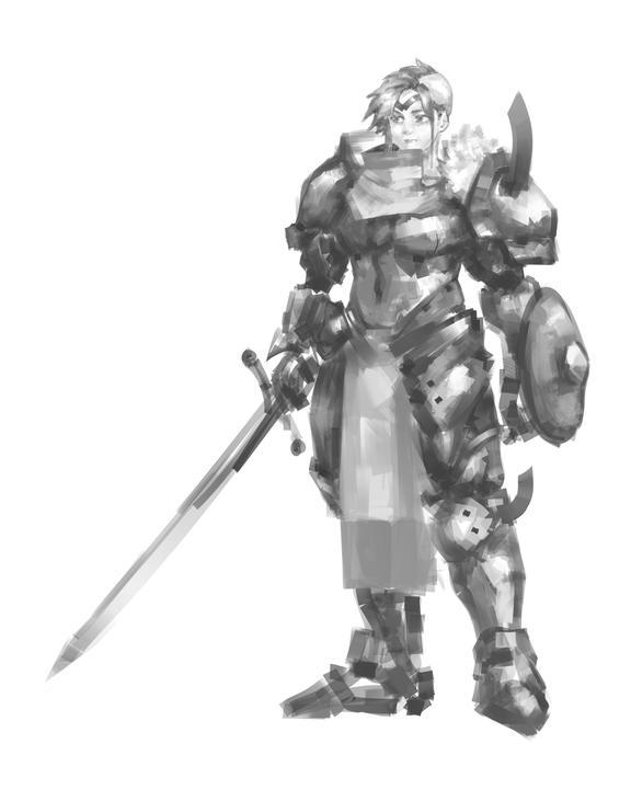 女骑士摸鱼