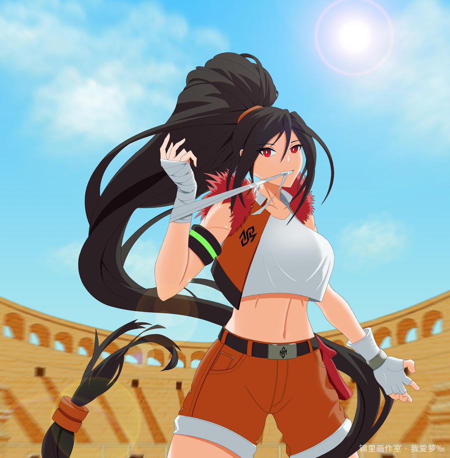 女格斗家图片插画壁纸画作