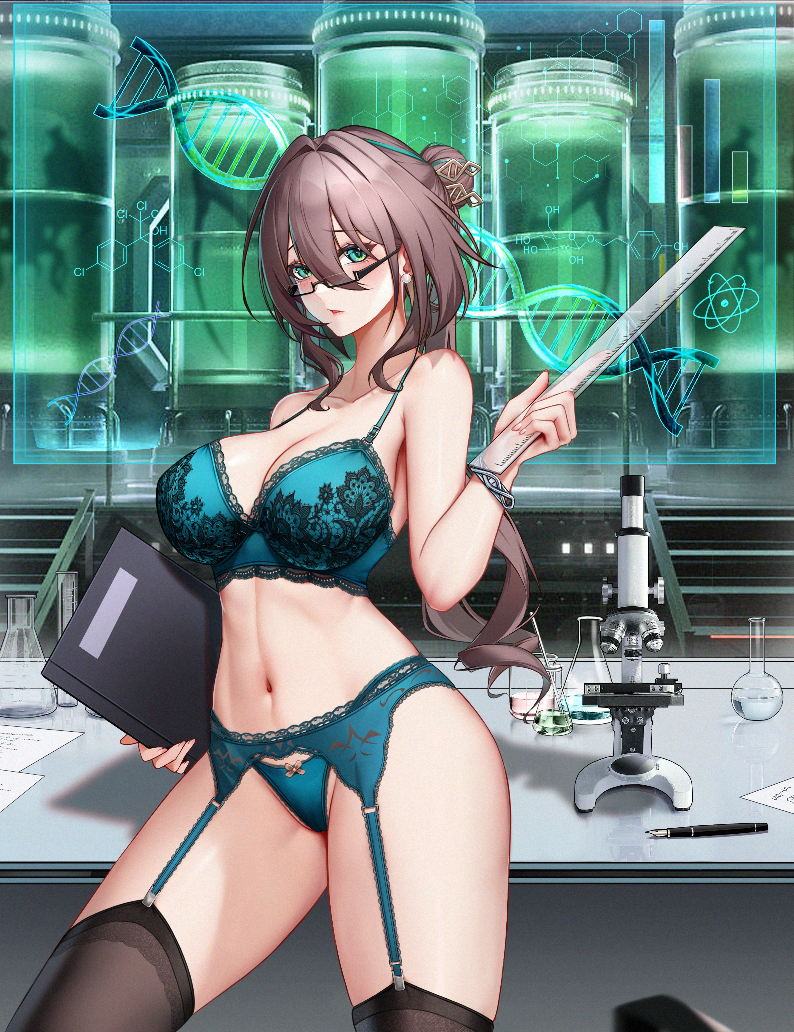 星穹铁道–制服教师-阮梅-21P  （含有无眼镜版本）
