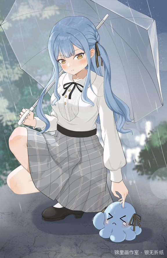 雨天 退勤 遇到了弱小的章鱼