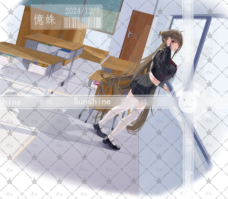 Jk灵砂图片插画壁纸画作